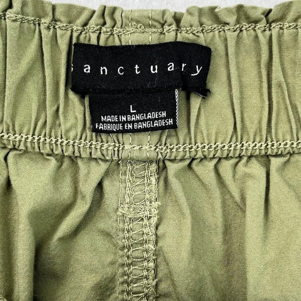 Sanctuary Utility Shorts Women Large Olive Green Cuffed Cargo - Picture 3 of 9